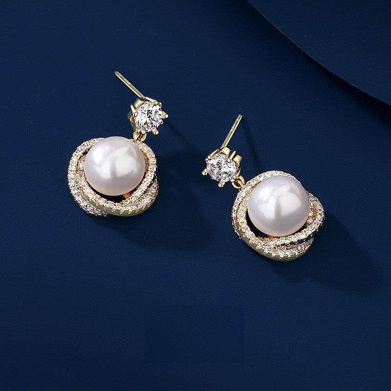 Star ring pearl earring girl light luxury 721667846903 - COCOMELODY
